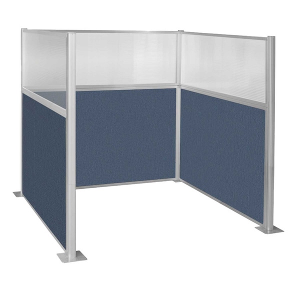 Pre-Configured Hush Panel Cubicle (U Shape) 6' x 6' W/ Window Ocean Fabric